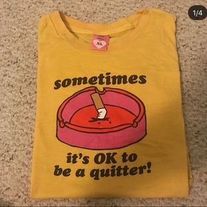 Vintage”It’s Okay to Be A Quitter” Tee
